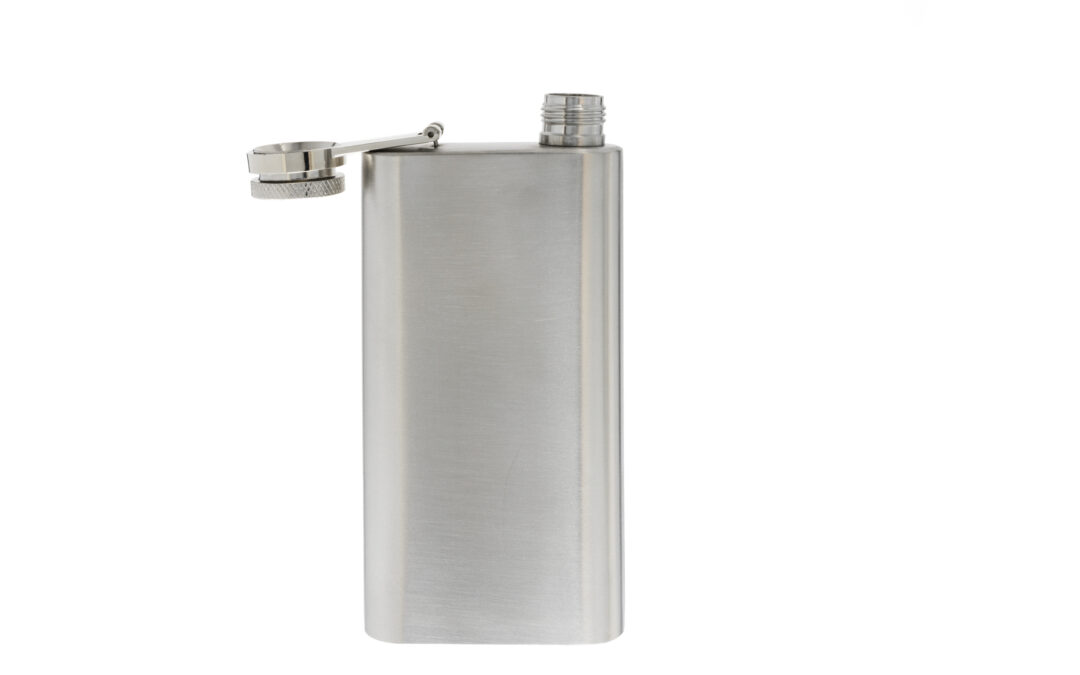 6 oz Silver Stainless Steel Pocket Flask