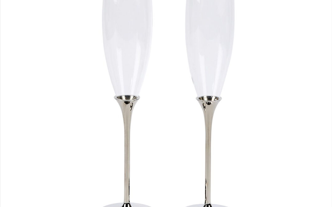 Boston Champagne Toasting Flutes Set